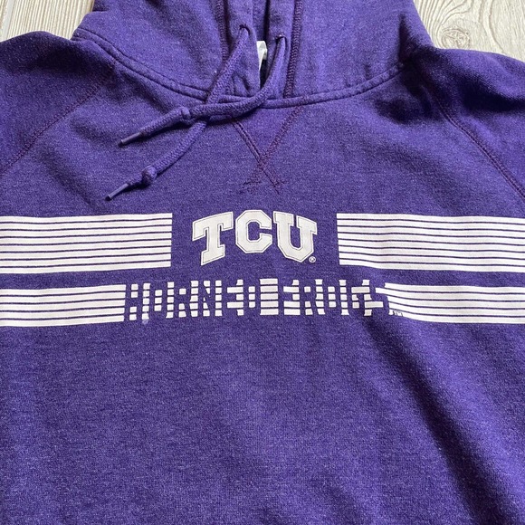 Rivalry Threads Texas Christian Horned Frogs TCU Pullover Hoodie Mens M Purple - Picture 2 of 9
